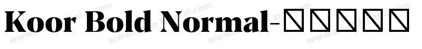 Koor Bold Normal字体转换